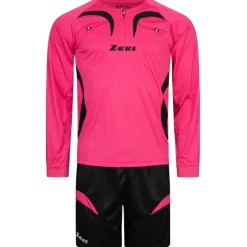 Zeus Ropa Para Árbitros^Hombre Conjunto de árbitro Camiseta con pantalón corto Fuxia