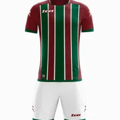 Zeus Conjuntos De Fútbol|Equipaciones^Icon Teamwear Set Camiseta con pantalones cortos rojo oscuro blanco