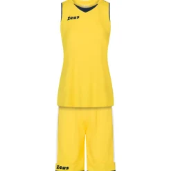 Zeus Basketball^Kit Flora Mujer Camiseta de baloncesto con pantalones cortos amarillo