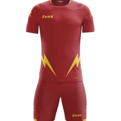 Zeus Conjuntos De Fútbol|Equipaciones^Kit Hero Conjunto de fútbol con Pantalones cortos rojo amarillo