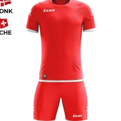 Zeus Conjuntos De Fútbol|Equipaciones^Mundial Teamwear Set Camiseta con pantalones cortos rojo