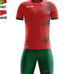 Zeus Conjuntos De Fútbol|Equipaciones^Mundial Teamwear Set Camiseta con pantalones cortos rojo verde