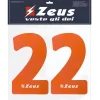 Zeus Accesorios|Equipaciones^Números termoadhesivos 1-22 23cm naranja senior