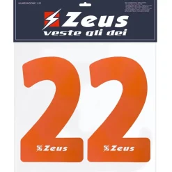 Zeus Accesorios|Equipaciones^Números termoadhesivos 1-22 23cm naranja senior