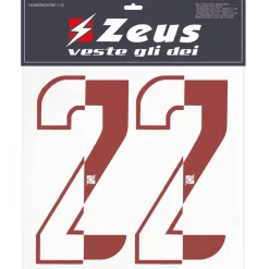 Zeus Accesorios|Equipaciones^Números termoadhesivos 1-22 25cm alto medio rojo