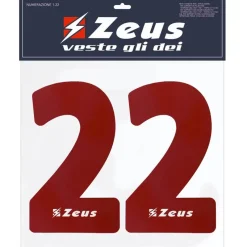 Zeus Accesorios|Equipaciones^Números termoadhesivos 1-22 25cm senior rojo oscuro