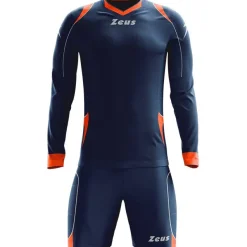 Zeus Ropa Para Porteros|Equipaciones^Paros Conjunto de portero Camiseta de manga larga con pantalones cortos Marino rojo