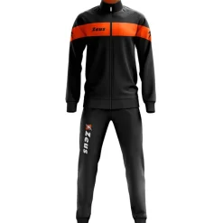 Hombre Zeus Chándales|Equipaciones^Tuta Apollo Hombre Chándal Negro Neón Naranja