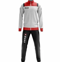 Hombre Zeus Chándales|Equipaciones^Tuta Relax Vesuvio Hombre Chándal Blanco Rojo