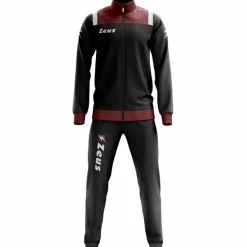 Hombre Zeus Chándales|Equipaciones^Tuta Relax Vesuvio Hombre Chándal Negro, rojo oscuro