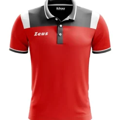 Zeus Equipaciones^Vesuvio Hombre Polo rojo gris